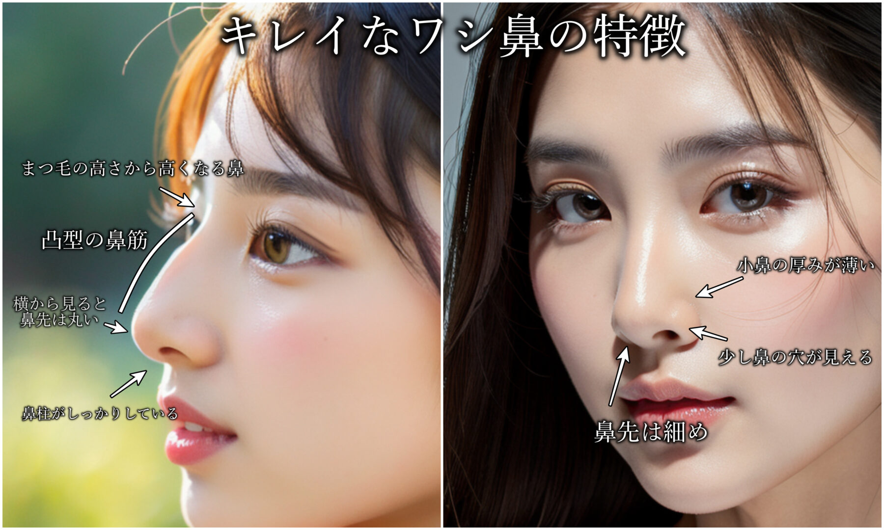 綺麗な鼻腔 自分の顔にあった鼻のデザインとは？顔の特徴による似合う鼻の見つけ方を解説 | アールビューティークリニック  銀座・名古屋・大阪｜美容整形・美容外科・美容皮膚科
